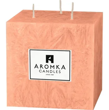 Svíčka Přírodní vonná svíčka palmová - AROMKA - Hranol, průměr 9,1 cm, výška 9 cm Vůně: Brazilská Papaya