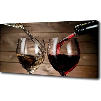 Obraz Foto obraz na plátně Dvě sklenky vína
