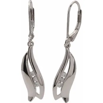 Náušnice Stříbrné náušnice s klasickým zapínáním