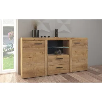 Komoda Stolarz komoda RUMBA dub lefkas, LED osvětlení ANO