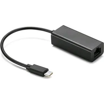 Datový kabel Adaptér C-TECH Type-C na LAN, M/F, 15cm