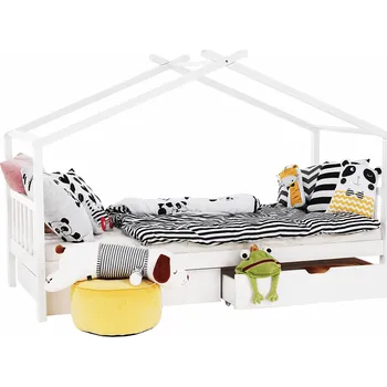 Dětské zboží Postel s 2 kontejnery, bílá, ELISIA