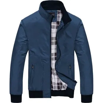 Pánská softshellová bunda Pánská bunda na zip slim pilot větrovka bez kapuce Barva: Modrá, Velikost: M