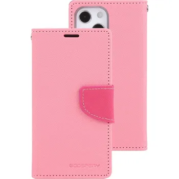 MERCURY 53837 MERCURY FANCY Peněženkový obal Apple iPhone 14 Plus světle růžový