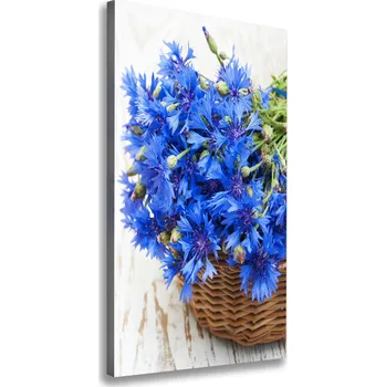 Obraz Vertikální Foto obraz na plátně Květiny v koši