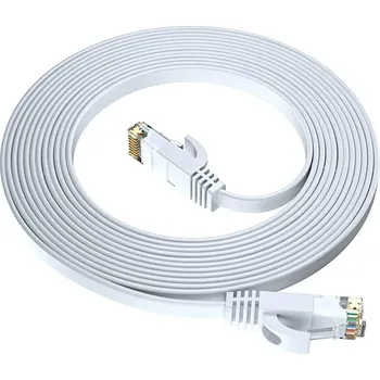 Síťový kabel Kabel GoGEN síťový (RJ45), plochý, CAT6, 2m - bílý