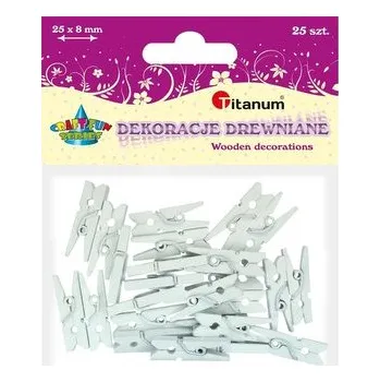 Set školních potřeb Klamerki drewniane białe 25szt