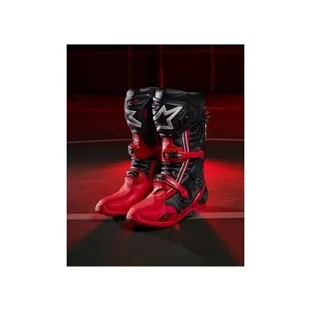 Moto obuv Mx Boty Alpinestars Tech 10 Acumen Red / Black, Velikost 44,5 / US 10