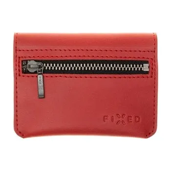 Peněženka FIXED Tripple Wallet kožená peněženka z pravé hovězí kůže červená