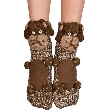 SOCKS 4 FUN PEJSEK hnědá 19-21