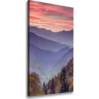 Obraz Vertikální Foto obraz na plátně Mlha nad horama