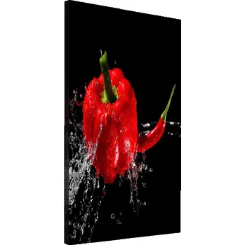 Obraz Vertikální Foto obraz canvas Dvě papriky