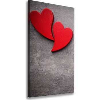 Obraz Vertikální Foto obraz na plátně Červená srdce
