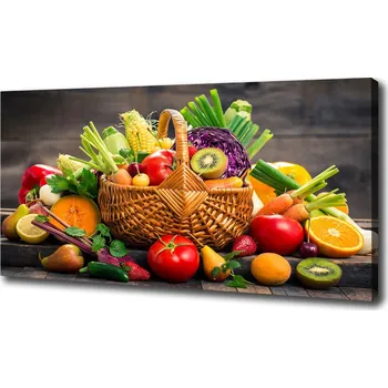 Obraz Moderní obraz canvas na rámu Koš zeleniny ovoce
