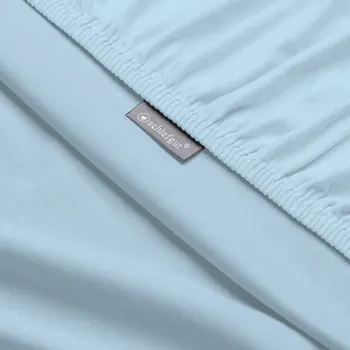 Prostěradlo A-interier, s.r.o. Prostěradlo Schlafgut Jersey 140x200 - 160x220x25cm Elastan Deluxe 052 Aqua