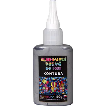 Speciální výtvarná barva ARTEMISS Slupovací kontura Vyberte velikost: 50g, Vyberte odstín: 91 stříbrná