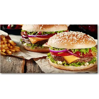 Obraz Foto obraz skleněný horizontální Hamburgery