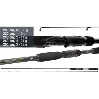 Rybářský prut Přívlačový prut Daiwa Megaforce Sensitip - 2,40 m, 2 - 14 g