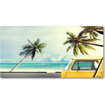 Obraz Foto obraz skleněný horizontální Dodávka pláž