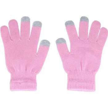 Rukavice Rukavice na mobilní telefon světle růžové vel. S (dotykové rukavice na mobil)