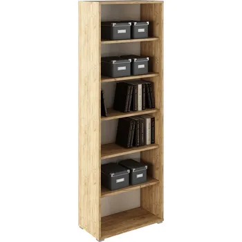 regál Vysoký regál, dub artisan/bílá, RIOMA TYP 01