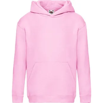 Chlapecká mikina Fruit of the Loom Dětská mikina s kapucí 62-037-0 Light Pink 152