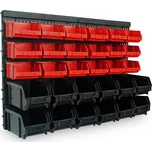 Jurhan Závěsný organizér do dílny ORDER, 30 boxů, 64x2x38cm, červená/černá
