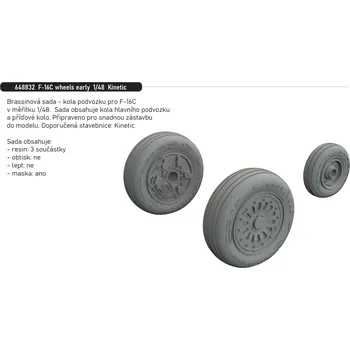 Plastikový model Eduard 1/48 F-16C wheels early (KINETIC)