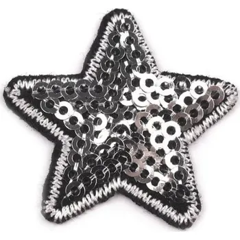 Textilní nažehlovací páska Nažehlovačka - hvězda s flitry