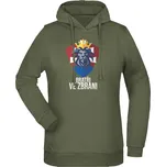 Dámská mikina s kapucí Bratři ve zbrani (merch Tankista) - olivová