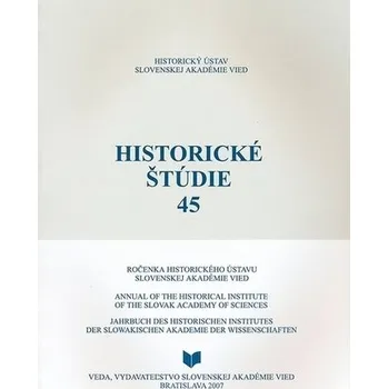 Historické štúdie 45 - kolektív autorov.