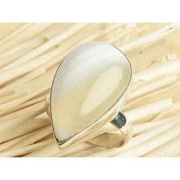 Prsten Achát prsten kapka vel.57 Ag 925/1000 7,6g