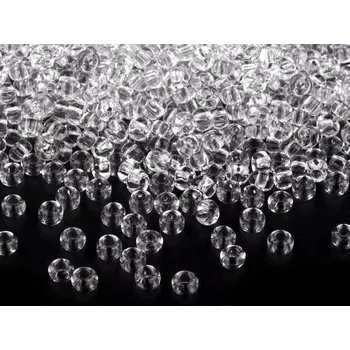 Dětské navlékací korálky Rokajl PRECIOSA průhledná > (10/0) Ø2,3mm (sáček 20g)