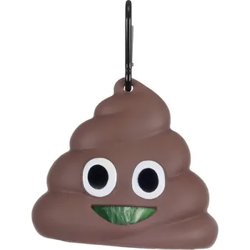 sáček na exkrement Zásobník na sáčky na výkaly FLAMINGO Droppie hnědý 9x5x8,5cm