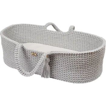 košík pro miminko Lil'things Háčkovaný Mojžíšův košík + matrace