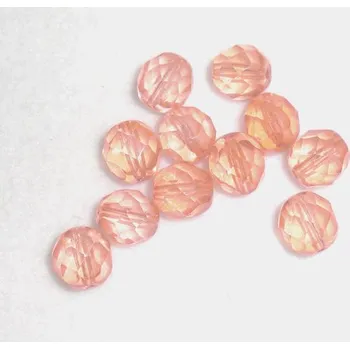 Korálek Korálky broušené/ohňovky - lososová světlá > Ø12mm (250 gramů)
