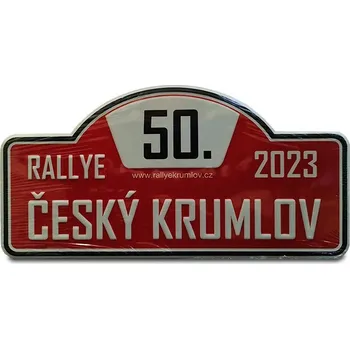 Plechová cedule Plechová cedule s logem rallye, rozměr 40 x 20 cm