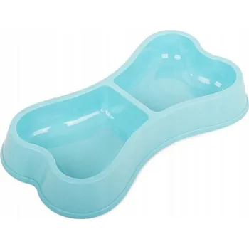Miska pro psa DT Dvojmiska pro psa / kočku - 24 x 13 cm mintová