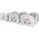 Luc Postel 160x80 cm Kočička, Norská borovice Barva: Modrá + ROŠT A ŠUPLÍK ZDARMA