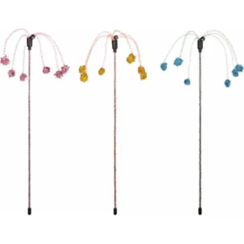 Hračka pro kočku Hračka pro kočky FLAMINGO - Glitty škádlítko s kuličkami 42x8x15cm (MIX BAREV)