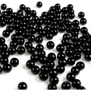 Korálek Korálky skleněné kulaté (30 g) - černá > Ø4mm