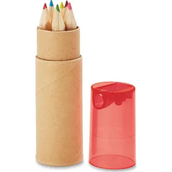 Pastelka 6 pastelek v pouzdře Petit lambut, transparentní červená