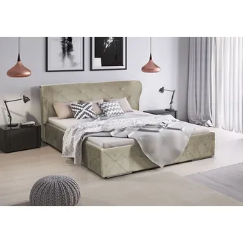 Postel IDZ Čalouněná postel ORLANDO 160 x 200 cm Barva látky: MONOLITH 04 (Světlá béžová) ROŠT ZDARMA