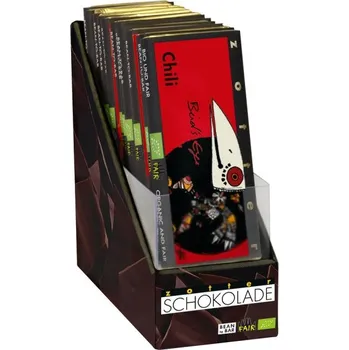 Dárkový potravinový koš Prodejní displej na menší čokolády Zotter