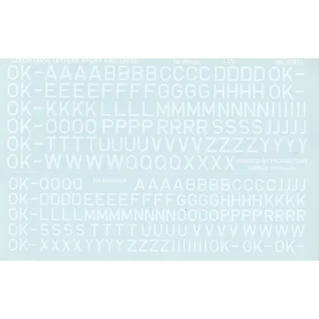 Plastikový model 1:72 Písmena na kluzáky (bílá)