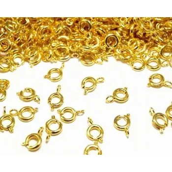 Bižuterní zapínání kulaté - zlatá (10ks)