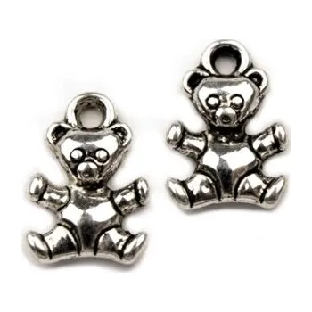 Přívěsek Přívěsek kovový - MEDVÍDEK 9x13mm (MEDVÍDEK 9x13mm)