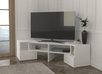 Televizní stolek Casarredo Tartu rohový televizní stolek bílý