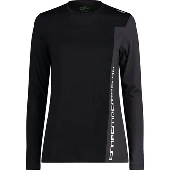 Běžecké oblečení Triko CMP Triko CMP 32L4166 Merino dámské dl.r. black 40 40