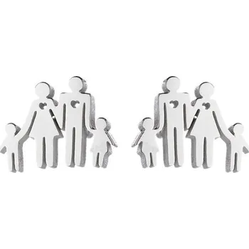 Souprava šperků Náušnice šťastná rodina chirurgická ocel - Povrchová úprava Bez galvanizace VL 296